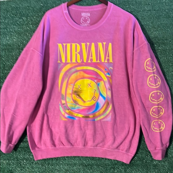 Nirvana Pink Graphic Sweatshirt - Picture 1 of 4
